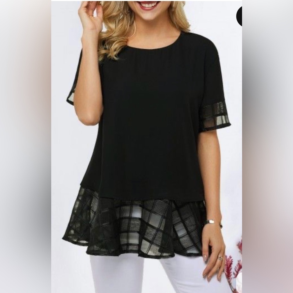 Elegant Black Women's Top
